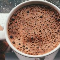 Mexican Mocha · 2 shots of espresso and mexican chocolate (contains cinnamon and ground almonds) steamed wit...