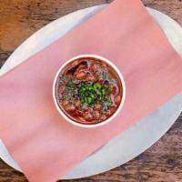 Baked Beans · Classic baked beans with smoked pork spare rib meat