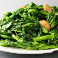 J03 Stir-Fried Pea Sprout with Garlic  蒜子大豆苗 · 