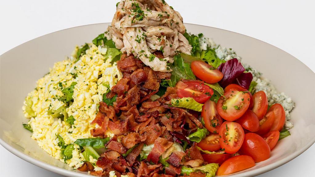 Lunch Cobb Salad · Chicken Breast, Avocado, Blue Cheese, Bacon, Tomato, Egg and Mixed Greens Tossed in Our Vinaigrette