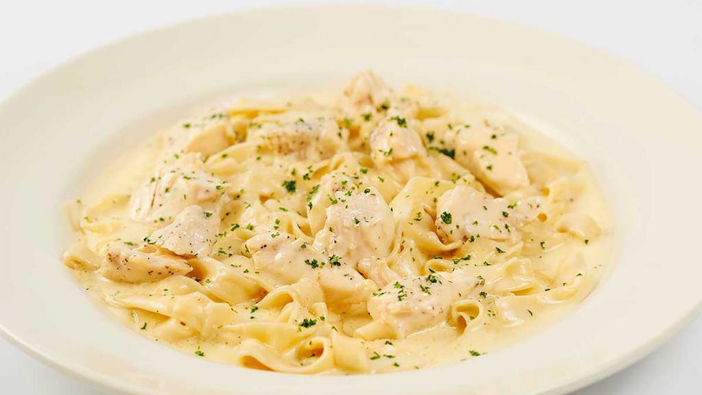 Fettuccini Alfredo With Chicken · Please note: This item is not available to be made gluten-free.