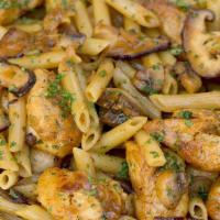 Pasta Da Vinci · Sautéed Chicken, Mushrooms and Onions in a Delicious Madeira Wine Sauce Tossed with Penne Pa...