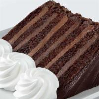 Chocolate Tower Truffle Cake™ · Layers and Layers of Fudge Cake with Chocolate Truffle Cream and Chocolate Mousse