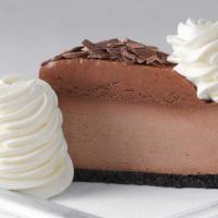 Chocolate Mousse Cheesecake** · Silky Chocolate Cheesecake Topped with a Layer of Belgian Chocolate Mousse