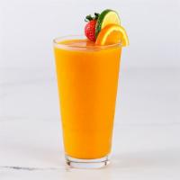 Tropical Smoothie · Mango, Passion Fruit, Pineapple and Coconut All Blended with Ice