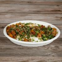 Vegetable Rice Chaat · Savor the flavors with our Vegetable Chaat with our Chutneys!