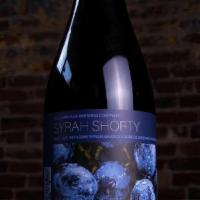 Syrah Shorty Wild Ale 750ml Bottle · After a beer sees fruit, the fruit usually still has a little love to give. The syrah grapes...