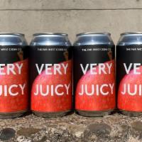 Very Juicy - Far West Cider Co. 12oz Can · This is an extremely appley cider made with almost entirely fresh gala apples grown by Steve...