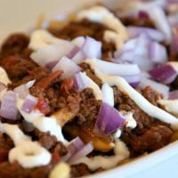 Chili Cheese Fries  · beef chili • cheddar • red onion • sour cream