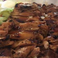 Chicken Teriyaki · Served with miso soup, salad and rice.
