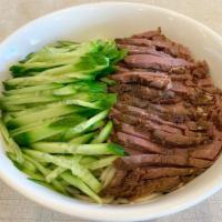 Five Spice Marinated Beef with Cold Noodle五香牛肉冷面 · 