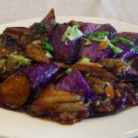 Eggplant with Spicy Garlic Sauce鱼香茄子 · Spicy.