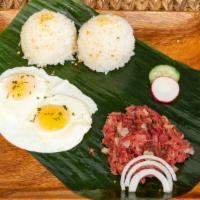 Corned Beef Silog · Corned Beef with 2 Eggs and Garlic rice