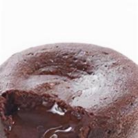 CHOCOLATE LAVA CAKE · Chocolate cake filled with chocolate cream