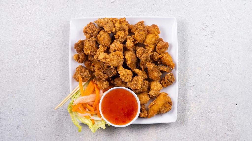Popcorn Chicken · Ga Popcorn. Contains gluten. sesame, soy, fish, and nightshades. We cannot make substitutions.