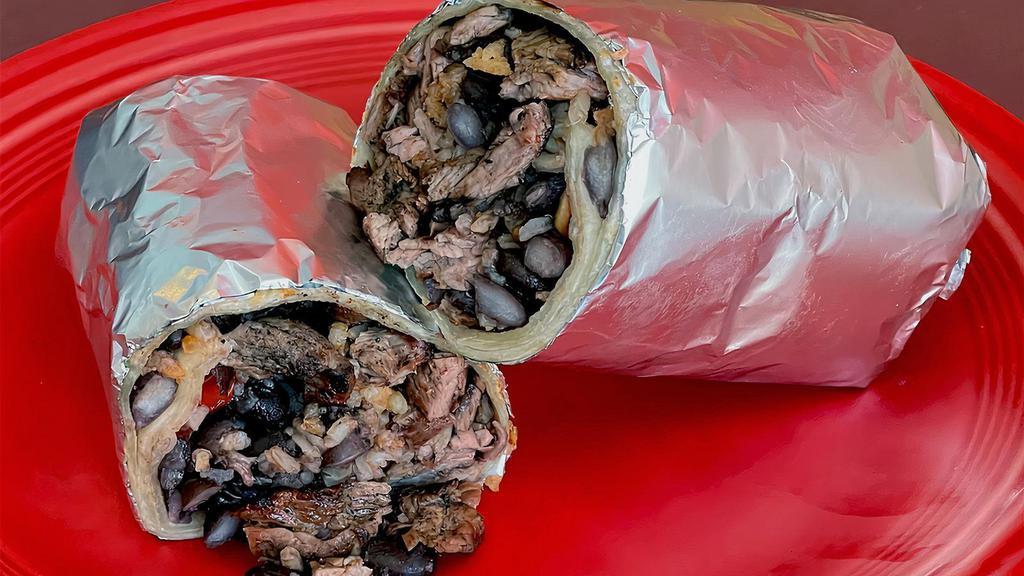 Carne Asada Carnaval Burrito by Papalote · By Papalote Mexican Grill. Grilled steak, black beans, spanish rice and salsa fresca. Contains gluten and nightshades. We cannot make substitutions.