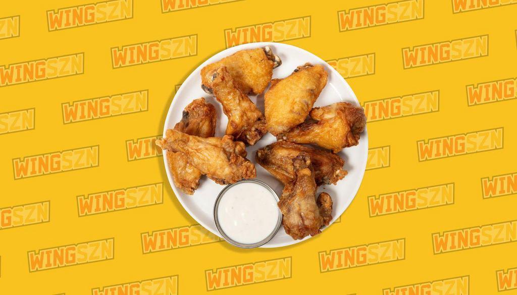 Plain Jane · Crispy, golden, juicy bone-in wings with just a touch of kosher salt. Enjoy them plain or choose your own adventure with your choice of signature sauces.