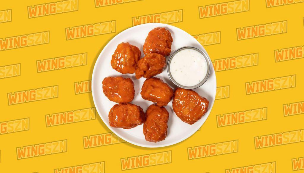 Og Buffalo · The original, the one that started it all - A perfect blend of Frank's RedHot® sauce & a dash of butter, tossed with our 100% white-meat boneless chicken wings. Not too spicy, not too mild that will leave you licking your lips and begging for more.