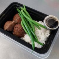 Turkey Meatball · With four-ounce white rice and veggies.