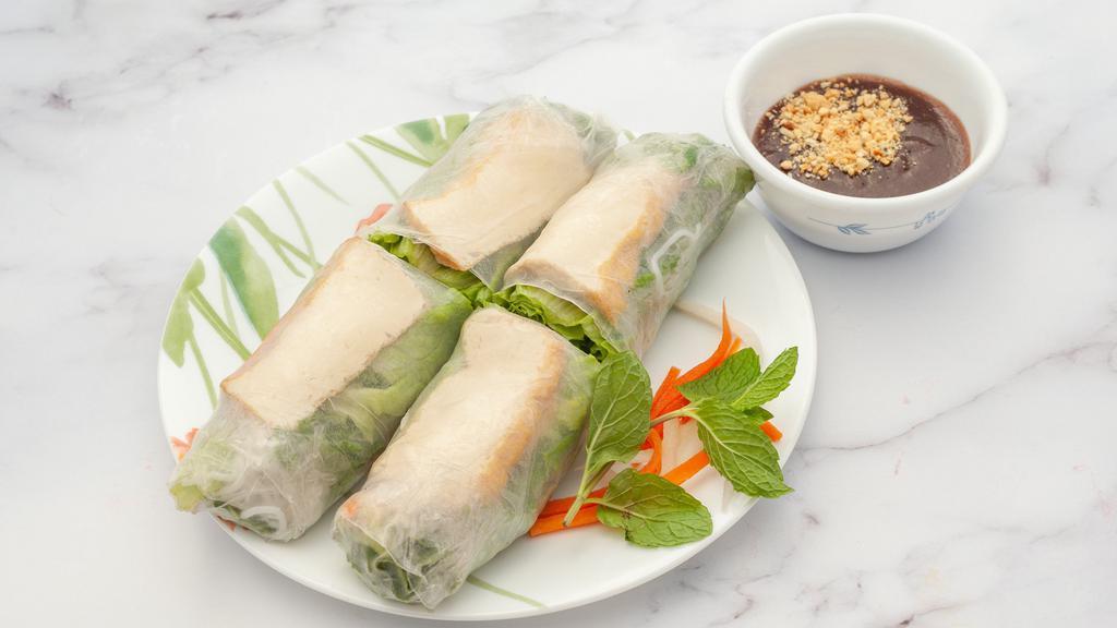 #2 Vegetarian Spring Rolls · Lettuce, vermicelli, bean sprouts, mint and fried tofu