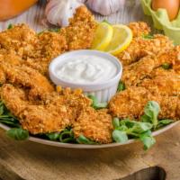 Crispy Chicken Tenders with Ranch · Customer's choice of Delicious fried Crispy Chicken Tenders, served on a bed of golden crisp...