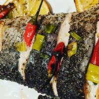 Chilean Sea Bass with Sautéed Ginger · Dinner: Fresh Chilean Sea Bass gently marinated with grated ginger, garlic and white wine ba...