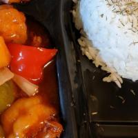 Sweet & Sour Prawns · Dinner: Jumbo Shrimp in my special recipe of Spicy Sweet and Sour Sauce tossed with your cho...