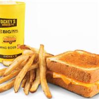 Grilled Cheese Combo · Buttery Texas Toast with sliced cheddar cheese
