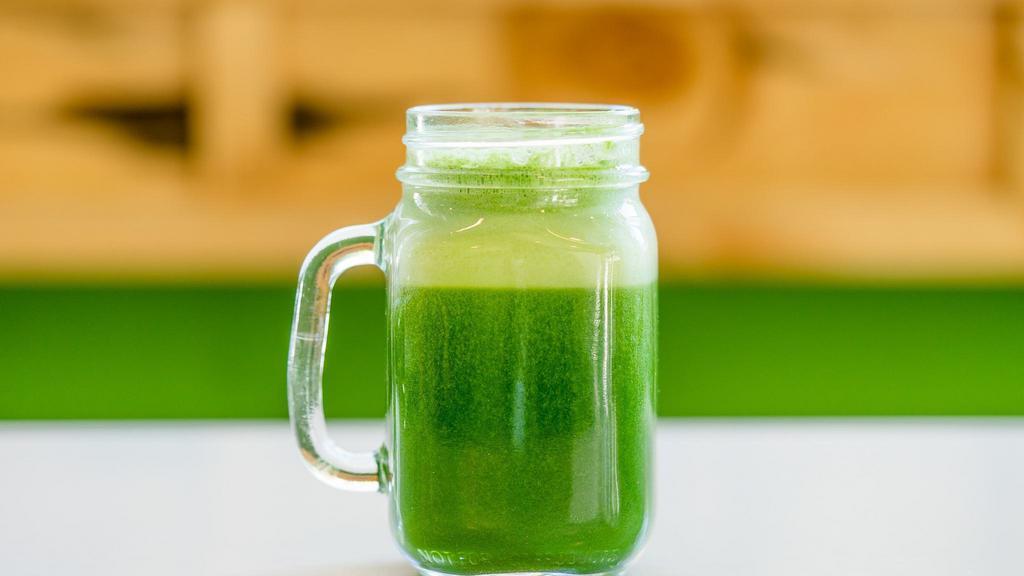 Am Pm Cleanse · Apple, cucumber, orange, celery, spinach, parsley, and lemon.