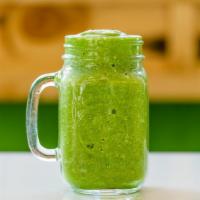 Dr. Green · Spinach, orange, pineapple, banana, ginger, and honey dilute.