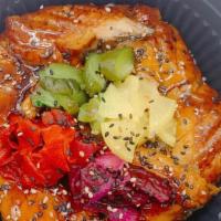 Unagi Don · eel over steam rice + japanese pickle + unagi sauce