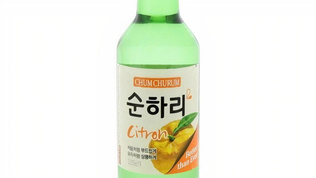 Yuzu Citrus Soju · Korea- Chum-Churum Yuzu Citrus is a natural citrus juice and soju based ready to drink spirit. Combining the great taste of Soju with a kick of Yuzu, you will love every refreshing sip!