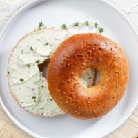 Cheese Bagel · Get a wholesome toasted bagel of your choice with our special cream cheese!