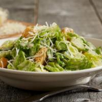 House Caesar Salad · Crisp romaine | oven-baked croutons | parmesan cheese | creamy caesar dressing