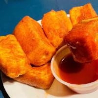 Crispy Tofu 炸豆腐 · Fried tofu with homemade sauce