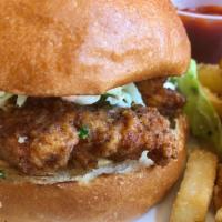 Fried Chicken Sandwich · Buttermilk chicken with our 10 spice rub fried to perfection served on a brioche bun with ch...