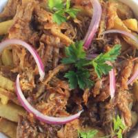 Pulled Pork Stoner Frjtz · Pulled pork stoner frjtz. Loaded frjtz with low and slow-cooked pulled pork, tossed in a bbq...