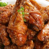 MBR Chicken Wings (치킨윙) · Crispy Fried Chicken Wings with soy garlic sauce.