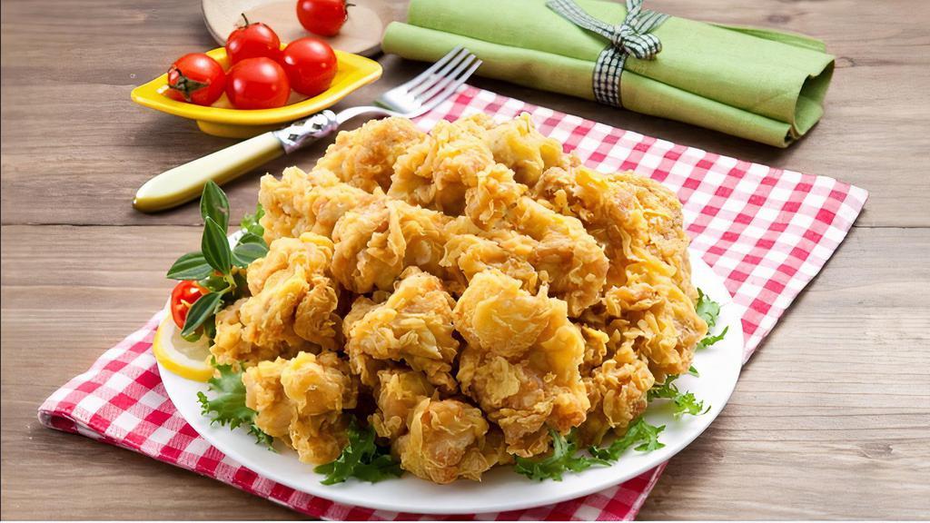 Boneless Crispy Chicken (순살치킨) · Deep Fried Boneless Crispy Chicken.