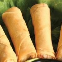A1. Golden Spring Roll · organic carrot, cabbage, shiitake mushroom , taro,  and onion