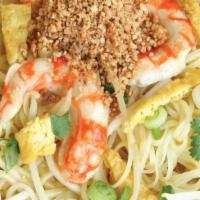 N5. Pad Thai · Rice noodles, yam flour crescent, bean sprouts and organic tofu sauteed in Thai sauce, serve...