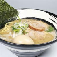 TONKOTSU CLASSIC RAMEN · Ingredient: Thick fresh noodle, Tonkotsu soup, Negi green onion, spinach, nori dried seaweed...