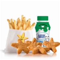 Chicken Stars™ Kid'S Meal · 4-piece crispy star-shaped chicken nuggets with the choice of dipping sauce. Served with kid...