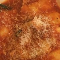 Beef Ravioli · Aurora sauce / sliced Italian sausage.