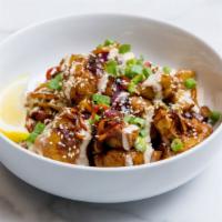 Thrive Teriyaki Chicken Bowl · Marinated chicken with Lulu's Teriyaki Sauce, peppers & onions, citrus-marinated kale, green...