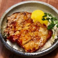 Tori Teriyaki Don · Steam rice topped with grilled chicken teriyaki.
