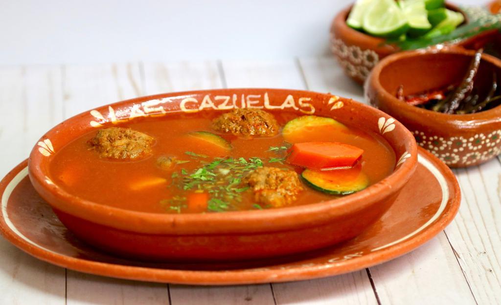 Albondigas Soup · Meat Ball soup with vegetables served with corn or flour tortillas.