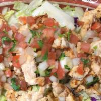 Burrito Bowl · Rice, beans, lettuce, cheese, sour cream and guacamole.
Prepared with choice of meat.
Chicke...