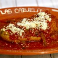 Chile Relleno a La Carte · Stuffed Poblano Stuffed cheese with tomatoes sauce on tap and cheese..