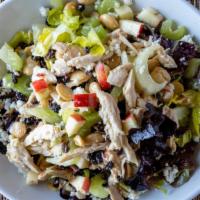 House-Smoked Chicken Salad · Almonds, Apple, Currants, Point Reyes Blue Cheese
